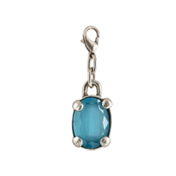 Blue Diamond Charm Silver