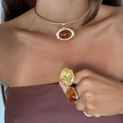 Alba Ambar Necklace -Fashion Clothing Store AlbaAmbarNecklace 4