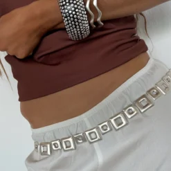 Breezy Silver Neckalce/Belt -Fashion Clothing Store Belt 1