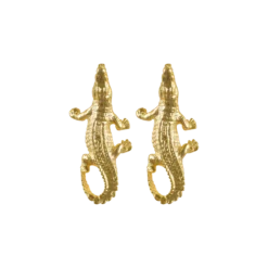 Crocodile Gold Earrings