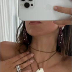 Mari Carmen Garnet Big Hoops -Fashion Clothing Store Frame 10 1