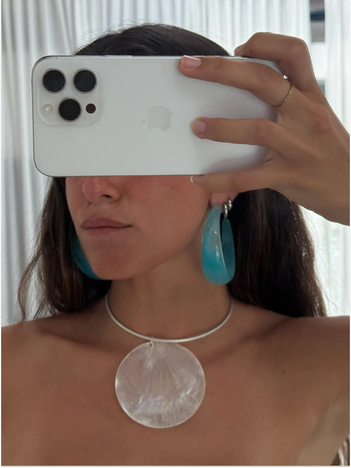 Macarena Hoops Turquoise 5 Macarena Hoops Turquoise - Image 3