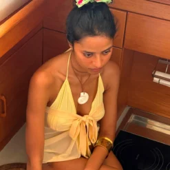 Mati Scrunchie Green -Fashion Clothing Store Frame1