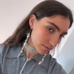 Tinsel Silver Earrings -Fashion Clothing Store IMG 0087 eab46e6b 3c7f 4b90 a9ad 28706647a6af