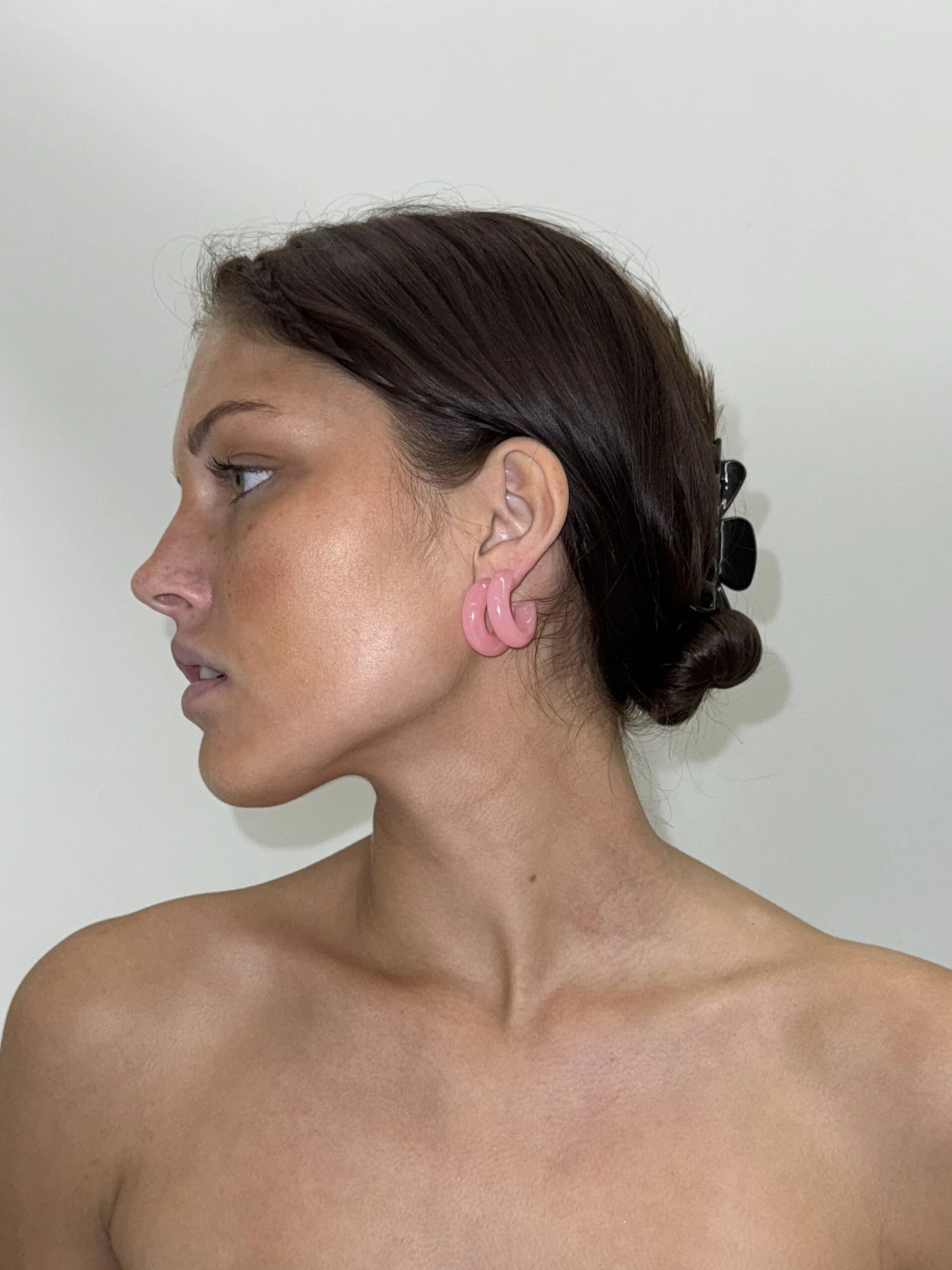 Rocío Pink Mini Hoops 6 Rocío Pink Mini Hoops - Image 4