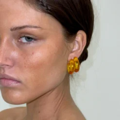 Rocío Orange Mini Hoops