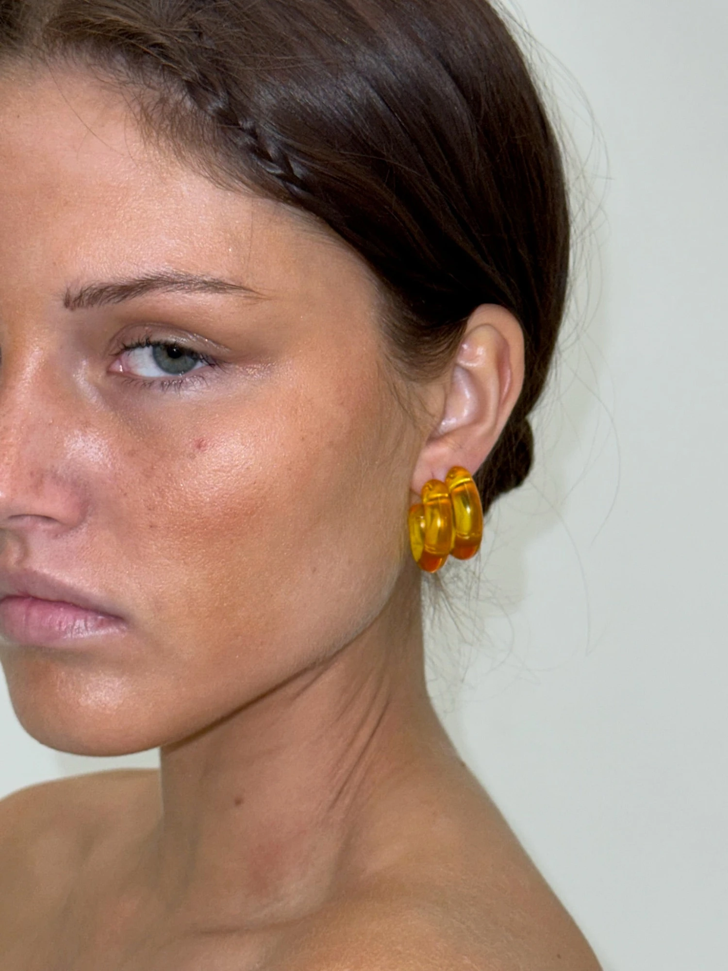 Rocío Orange Mini Hoops 3 Rocío Orange Mini Hoops