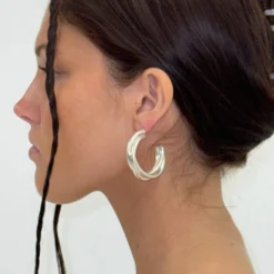 Olivia Silver Hoops