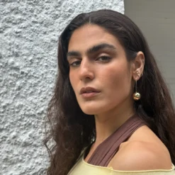 Cereza Gold Earrings -Fashion Clothing Store IMG 5083 2