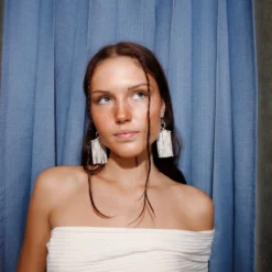 Vega Silver Earrings -Fashion Clothing Store IMG 6360 1 scaled