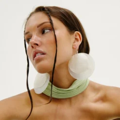 Teresa White Earrings -Fashion Clothing Store IMG 6965 1 scaled