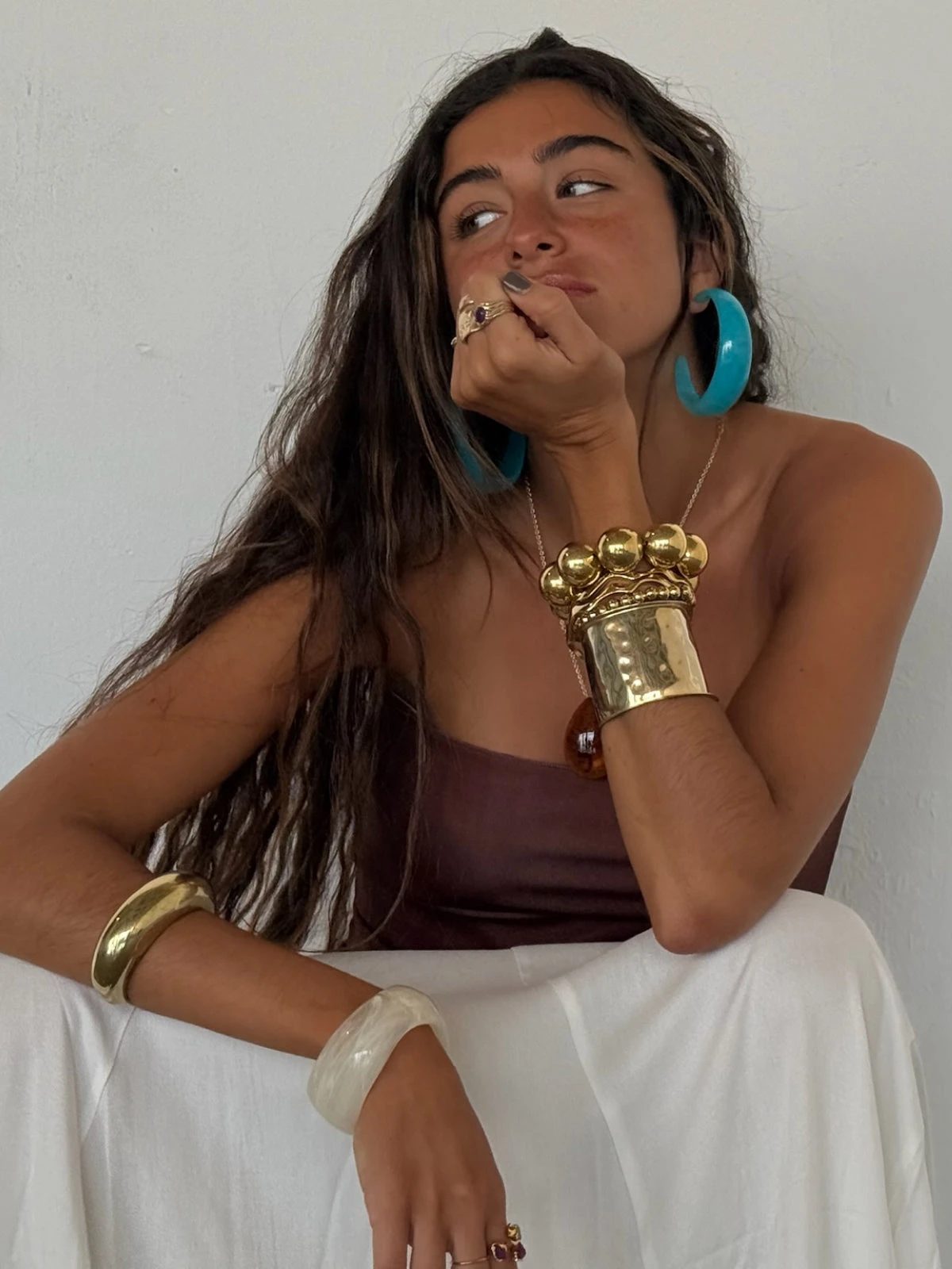 Macarena Hoops Turquoise 8 Macarena Hoops Turquoise - Image 6