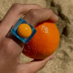 Peach Pop Blue Ring