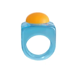 Peach Pop Blue Ring -Fashion Clothing Store PeachPopBlueRing 5