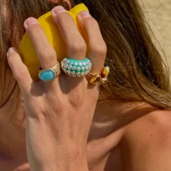 Rockin Turquoise Ring -Fashion Clothing Store RockinTurquoiseRing 2