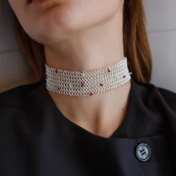 Candy Cane Silver Necklace